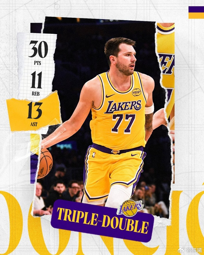 东契奇0.5秒绝杀救主 湖人加时险胜掘金逆转17分